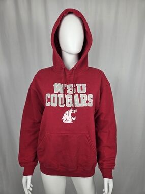 Jerzees Red WSU Cougars Crewneck Hoodie